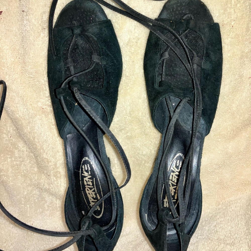 Suede Lace-Up Dance Shoes | 3” Heel | Size 7.5